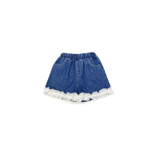 Western Style Lace Shorts Girls Casual Denim Hot Pants